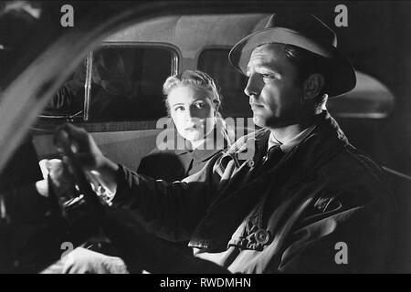 HUSTON, MITCHUM, AUS DER VERGANGENHEIT heraus, 1947 Stockfoto