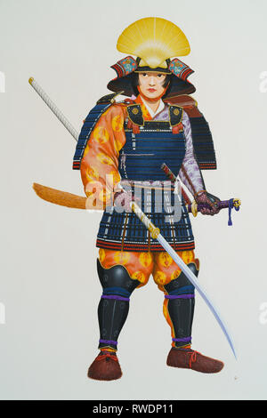 Samurai Abbildung Stockfoto