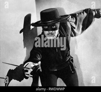 TYRONE POWER, DAS ZEICHEN DES ZORRO, 1940 Stockfoto