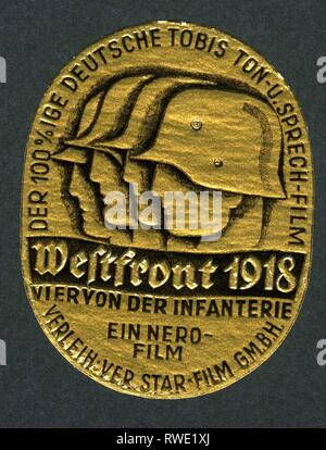 WESTFRONT 1918: VIER VON DER INFATERIE 1930 Regisseur Georg Wilhelm Pabst Erster Weltkrieg Deutschland Deutschland Bavaria Film/Nero-Film AG Stockfoto