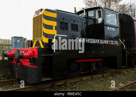 Diesel Rangierlok Motor. MAVIS., Caledonian Eisenbahnen. Schottland Großbritannien Stockfoto