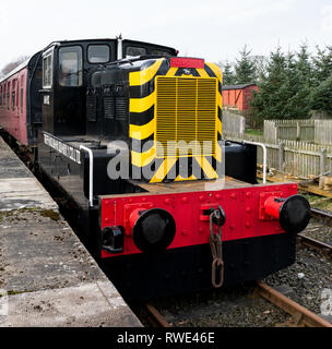 Diesel Rangierlok Motor. MAVIS., Caledonian Eisenbahnen. Schottland Großbritannien Stockfoto