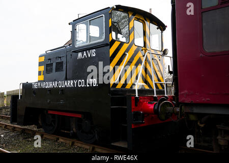 Diesel Rangierlok Motor. MAVIS., Caledonian Eisenbahnen. Schottland Großbritannien Stockfoto