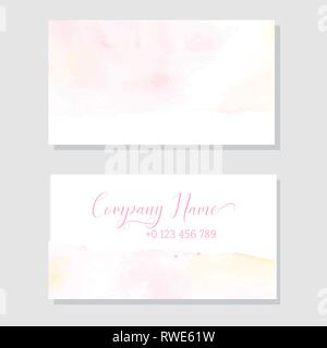 Handgemalte Kunst der Aquarellfarbe auf Aquarellpapier Stock Vektor