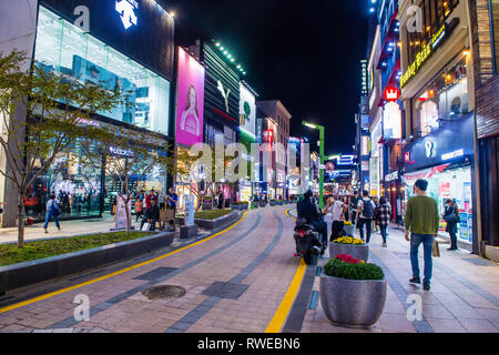 Neonschilder auf Busan Südkorea Stockfoto