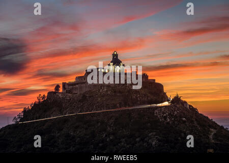 Sonnenuntergang am Senhora da Graça, Mondim de Basto, Portugal Stockfoto