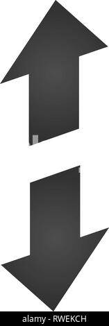 3d-oben- und Nach-unten-Pfeile, shift Richtungspfeile. Vector Illustration auf weißen isoliert Stock Vektor