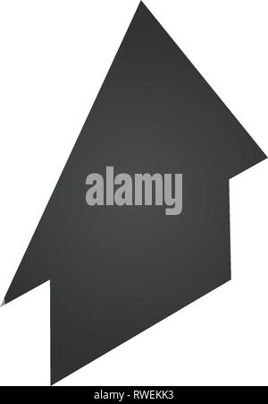 Directional wide Pfeilsymbol. Zeigt die Umschalttaste oder die Richtung des beweglichen Objekt. Kann für Handbüchern verwendet werden. Präsentationen, Apps, Ui. Vector Illustration isolieren Stock Vektor