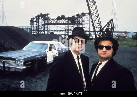 AYKROYD und BELUSHI, die Blues Brothers, 1980 Stockfoto