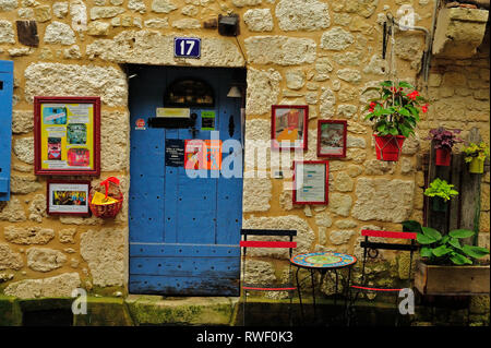 Chambre d'Hotes Eingang, Bergerac, Dordogne, Aquitaine, Frankreich Stockfoto