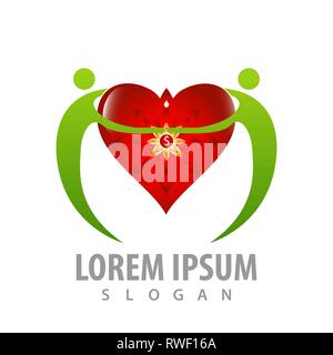 Paar menschliche Liebe Geld logo Konzept Design. Symbol grafische Vorlage element Stock Vektor