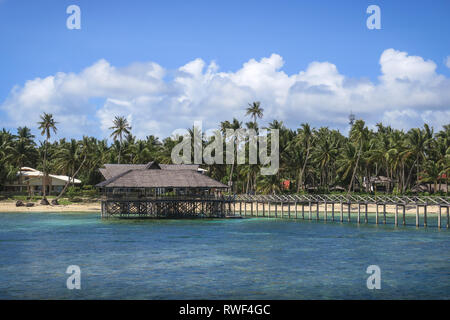 Beach Boardwalk Landschaft auf Wolke 9 - Siargao, Philippinen Stockfoto