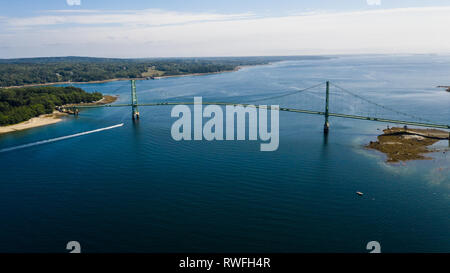 Deer Isle Bridge, Little Deer Isle, ME, 04650 Stockfoto