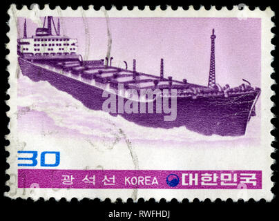 Briefmarke aus Südkorea in die Schiffe in der Serie 1981 Stockfoto