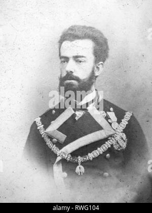 Amadeo I, 30.5.1845 - 18.1.1890, König von Spanien, 16.11.1870 - 11.2.1873, Porträt, um 1870, Additional-Rights - Clearance-Info - Not-Available Stockfoto