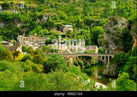 Saint-chély du Tarn, Tarn Schlucht, Frankreich Stockfoto