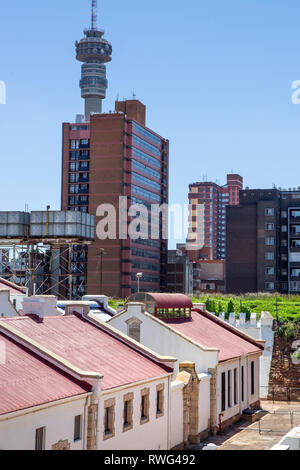 Johannesburg, Südafrika, 17. Februar 2019: Außenansicht des alten Gefängnis fort im Stadtzentrum Stockfoto