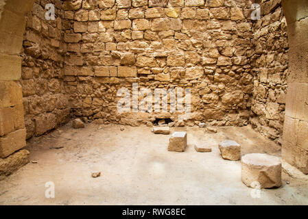 MAMSHIT, Israel/APRIL 10, 2018: Diese alten christlichen Nabatäischen Stadt in der israelischen Wüste Negev wurde nach der muslimischen Eroberung im 7 ce verlassen Stockfoto