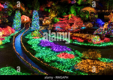 Sunken Garden, Butchart Gardens, Central Saanich, (Victoria), BC, Kanada Stockfoto