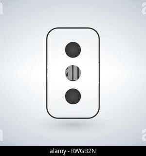 Einfache Ampel Symbol Vektor, solide Logo, Piktogramm isoliert auf weißem Stock Vektor