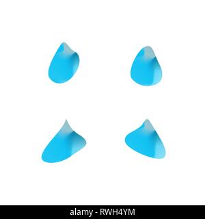 Abstrakte moderne grafische Elemente. Gradient bright Formen in Form von Wassertröpfchen. Moderne abstrakte farbenfrohe Vector Fluid Sammlung Stock Vektor