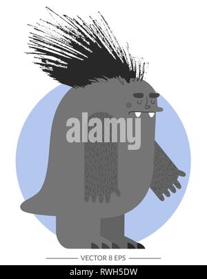 Vektor. Flat Style fantasy Monster. Stock Vektor