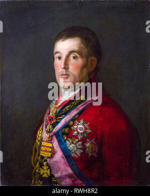 Arthur Wellesley, 1. Duke of Wellington (1769–1852), Portraitgemälde von Francisco Goya, um 1812-1814 Stockfoto