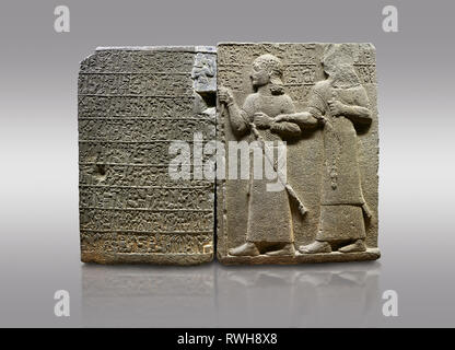 Bild-und-Bild der Hethiter monumentale Relief modellierten orthostat stone Panel von Royal untermauern. Basalt, Karkamıs, (Kargamıs), Karkemisch (Karkemish), 9. Stockfoto