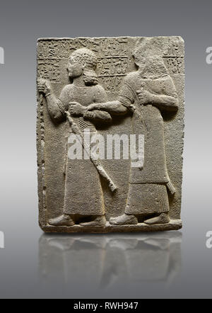 Bild-und-Bild der Hethiter monumentale Relief modellierten orthostat stone Panel von Royal untermauern. Basalt, Karkamıs, (Kargamıs), Karkemisch (Karkemish), 9. Stockfoto