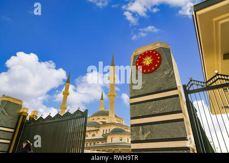 Ankara/Turkey-February 17 2019: Hirse Camii nur in der Nähe des Präsidialbüros in Bestepe Stockfoto