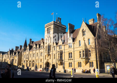 Balliol College, gegründet 1263, Broad Street, mittelalterlichen Gebäude, Oxford, University Town, Oxford Universität, Stadt, Stadt, Oxfordshire, Cotswolds, England, Stockfoto