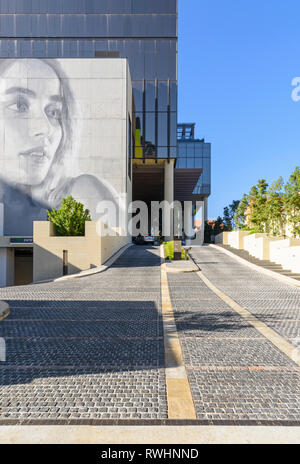 Außen- und Einfahrt Eingang des neuen Westin Hotel, Perth, Western Australia Stockfoto