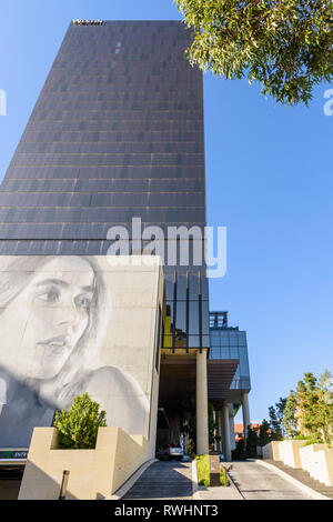 Außen- und Einfahrt Eingang des neuen Westin Hotel, Perth, Western Australia Stockfoto