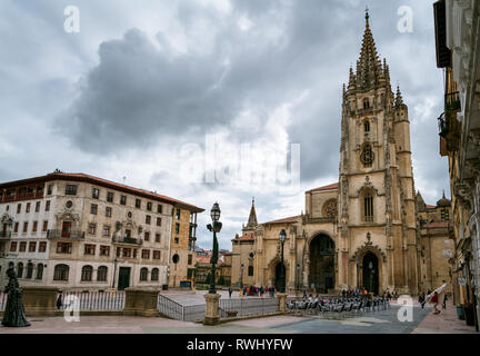 Kathedrale von San Salvador de Oviedo, Asturien, Spanien Stockfoto