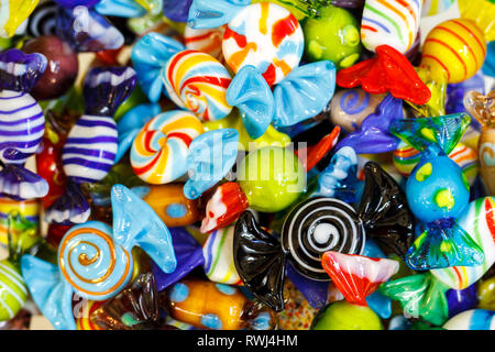 Glas Souvenirs von der Insel Murano, Italien Stockfoto