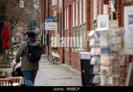 Potsdam, Deutschland. 05 Mär, 2019. Die Fassaden der Reihenhäuser im Holländischen Viertel sind im gesamten mit rotem Klinker. Credit: Monika Skolimowska/dpa-Zentralbild/ZB/dpa/Alamy leben Nachrichten Stockfoto