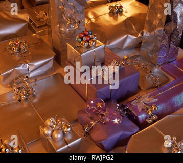 Immer noch leben. Weihnachten / Thanksgiving Geschenkboxen. Stockfoto