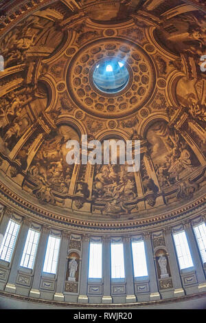 St Paul's Cathedral in London, Details des Innengebäudes. Es ist eine anglikanische Kathedrale, Sitz des Bischofs von London Stockfoto