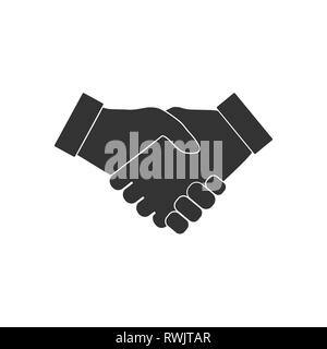 Hand, Händedruck symbol Vektor-illustration flach Stock Vektor