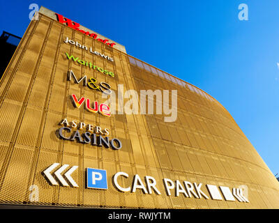 Westfield Center West Fassade in Stratford-East London, England Stockfoto