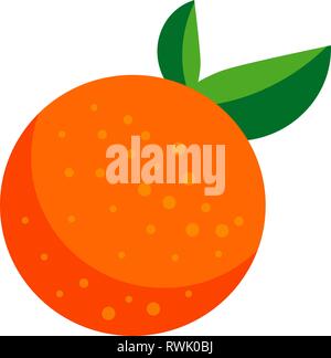 Orange einfache Abbildung auf weißem Hintergrund. orange Frucht Logo. Emblem. Design. Stock Vektor