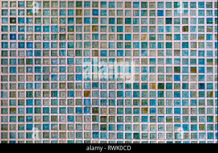 Glasmosaik Fliesen, Wand Stockfoto