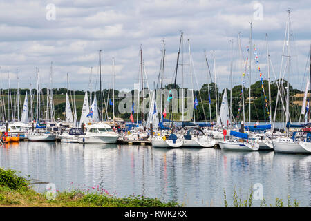 Segelboote im Hafen für die Regatta; Cobh, County Cork, Irland Stockfoto