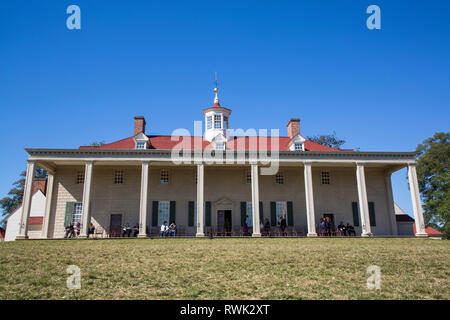 George Washington Mansion, Mount Vernon, Virginia, Vereinigte Staaten von Amerika Stockfoto