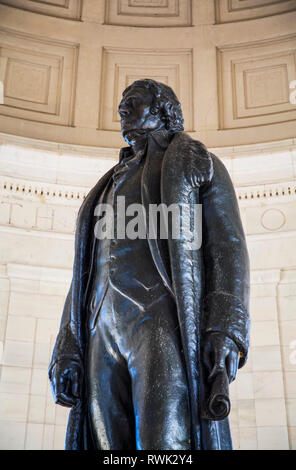 Statue von Thomas Jefferson, Jefferson Memorial, Washington D.C., Vereinigte Staaten von Amerika Stockfoto