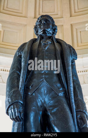 Statue von Thomas Jefferson, Jefferson Memorial, Washington D.C., Vereinigte Staaten von Amerika Stockfoto