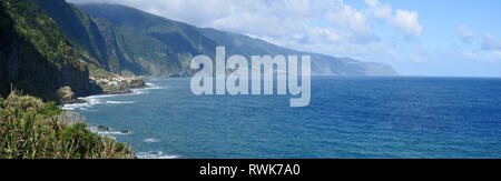 Um Madeira - Ribeira da JANELA - Panorama Stockfoto