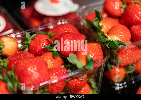 Erdbeeren zum Verkauf. Gesundes Essen. Markt. Preis. Vegan. Green Food. Lecker. Lecker. Vegetarisch. Gutes Essen. Hand gemacht. Home Kochen. Stockfoto