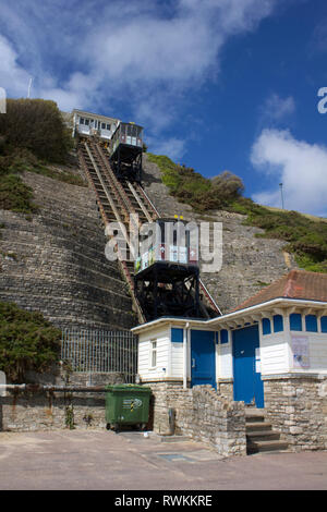 Standseilbahn in Bournemouth, England. Stockfoto