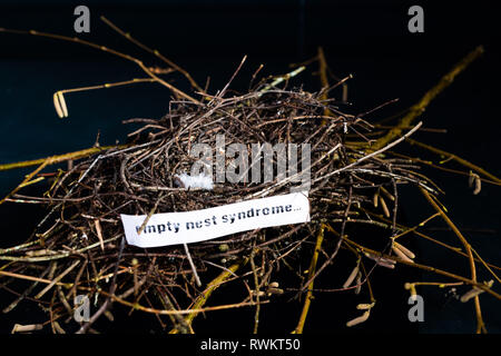 Empty Nest Syndrom, konzeptionelle Stockfoto